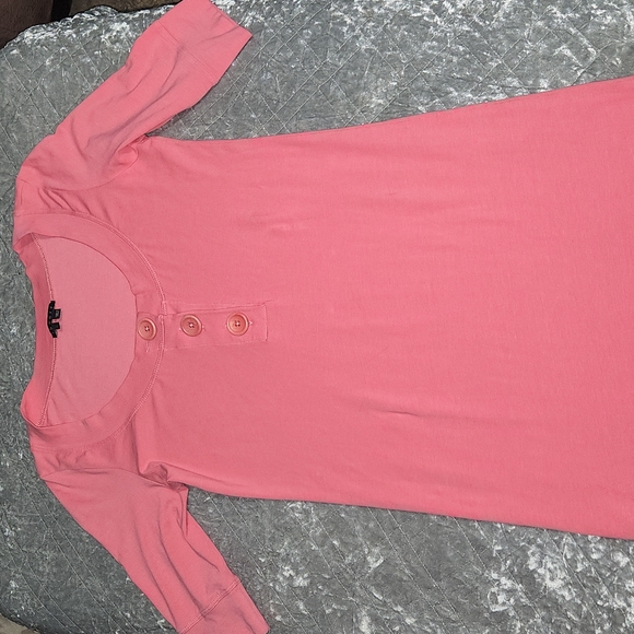 Theory Dresses & Skirts - Theory Size Small Mini Henley Style Dress with Banded Hem and Sleeves.